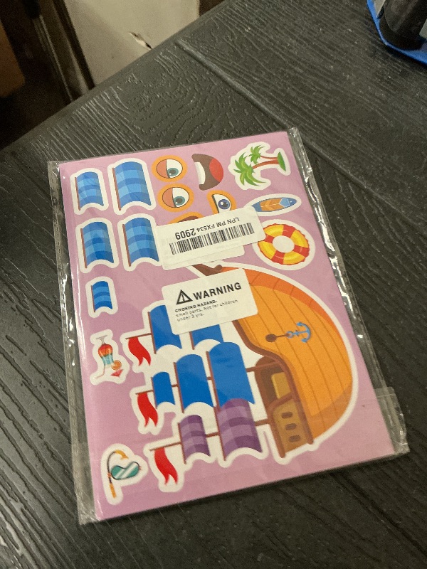 Photo 1 of 24 Sheets Vehicle Stickers for Kids, Make a Face Sticker, Make Your Own Car, Train, Airplane, Boat Stickers for Toddlers, Brithday Party Supplies Classroom Teacher Reward