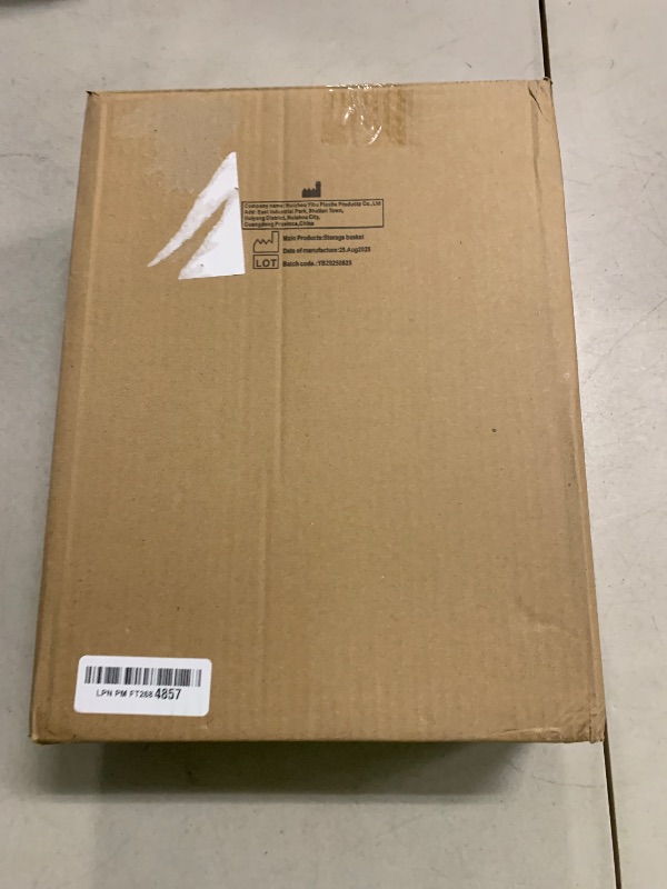 Photo 1 of 2 Blue 2 white Plastic Storage Basket Folding Storage Boxe Crate Drawer Organizer Stackable Shelf Basket Collapsible Closet Container Food Fruit Bottle Book Organiser for Home Office Kitchen Basket