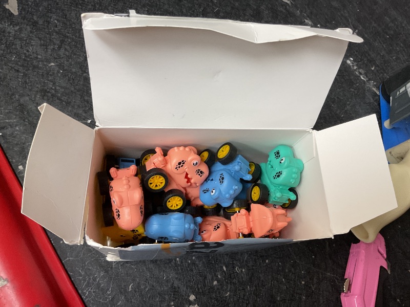 Photo 3 of 18Pcs Dinosaur Pull Back Cars Set for Kids Toddlers, Bulk Mini Racing Vehicles Toys Party Favors, Pinata Fillers, Goodie Bag Stuffers, Classroom Prizes for Boys Girls