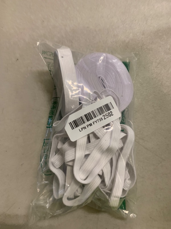 Photo 1 of 4 Rolls Elastic for Sewing, White Elastic Band Knit Elastic Spool High Elasticity 0.4/0.6/1/1.5 Inch in Width, 5.5 Yards/Roll for Waistband Pants Dress Swimwear Belt or Crafts DIY (White-4 Rolls)