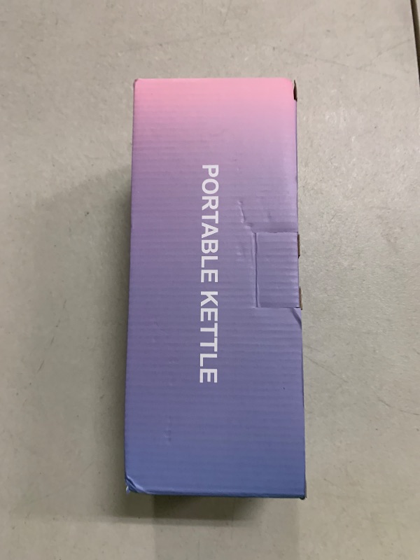 Photo 1 of Travel Electric Kettle Portable Mini Kettle,Small Hot Water Boiler with 4 Temperature Settings,304 Stainless Steel,Fast Boiling Water with Auto Shut-Off and Boil Dry Protection,400ml (Beige, 400ML)