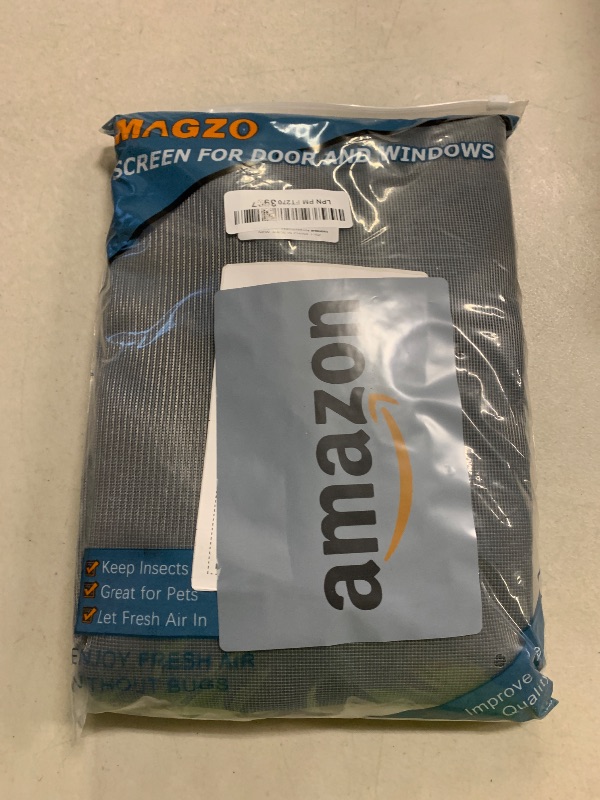 Photo 1 of 2PACK MAGZO Window&Door Screen Replacement Kit, 48''W x 99''L, with Retainer Spline (Total 65.6 FT) and Press-Fit Roller Tool, Scratch-Proof Polyester, Mesh Roll Repair for Patio, Pet Friendly, Grey