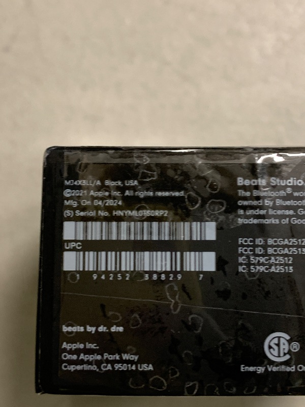 Photo 1 of Beats Studio Buds - True Wireless Noise Cancelling Earbuds - Compatible with Apple & Android, Built-in Microphone, IPX4 Rating, Sweat Resistant Earphones, Class 1 Bluetooth Headphones - Black