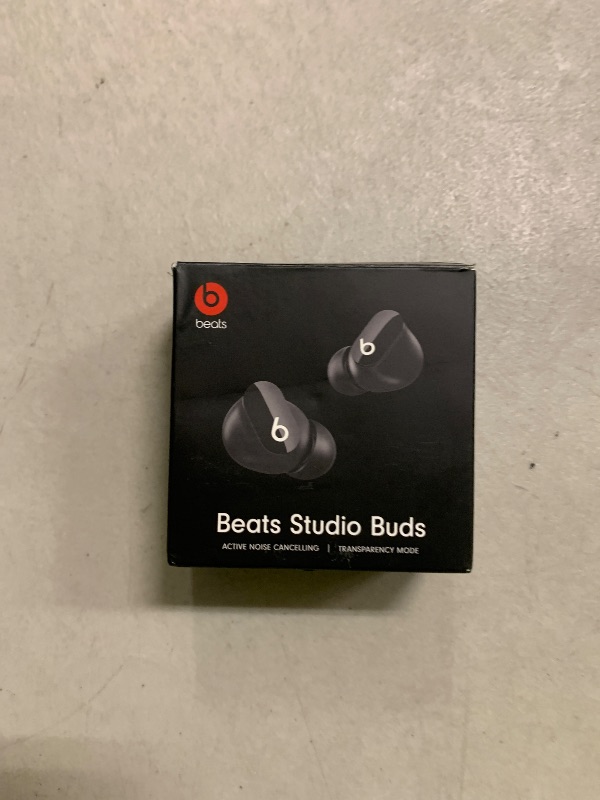 Photo 1 of Beats Studio Buds - True Wireless Noise Cancelling Earbuds - Compatible with Apple & Android, Built-in Microphone, IPX4 Rating, Sweat Resistant Earphones, Class 1 Bluetooth Headphones - Black