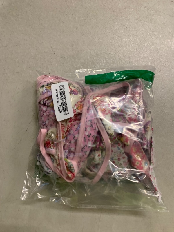 Photo 1 of 10M/32Ft Triangle Bunting Banner, 36 Pcs Cotton Fabric Flags Pennant Garlands for Birthday Party, Wedding, Baby Shower, Outdoor and Home Decorations (Pink)