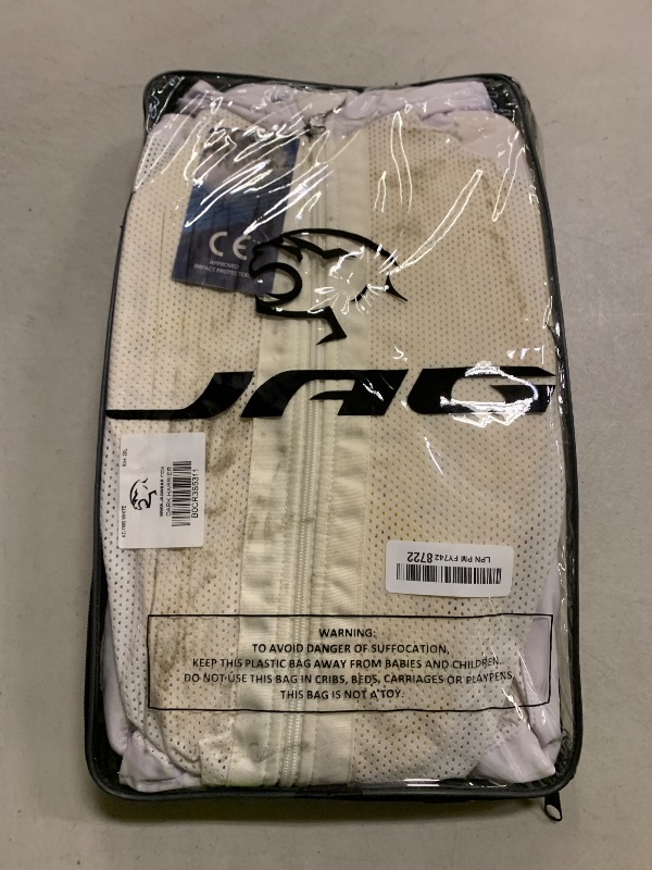 Photo 1 of J.A.G. Motorcycle Mesh Shirt for Men with CE Certified Protective Padded Armors | All Season Motorcycle Riding Shirt White
