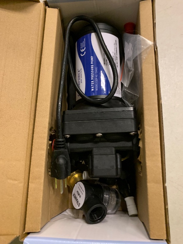 Photo 1 of TDRFORCE Fresh Water Pump 5.5GPM Pressure Increase Booster Pump 75 PSI Transfer Pump 110V Self Priming on Demand Diaphragm Pump Washdown Pump for Boats Inline Water Pump for Garden Hose…