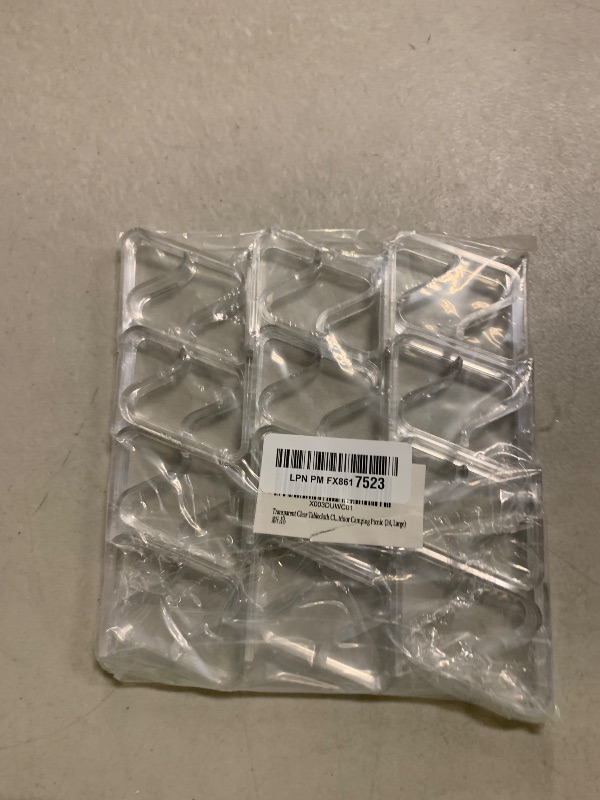 Photo 1 of 24 Pieces Transparent Clear Tablecloth Clips, Plastic Table Cloth Clips?Windproof Table Cover Holder Clamps?Table Cloth Holder for Christmas Home Wedding Party Indoor Outdoor Camping Picnic (Large)