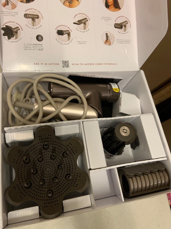 Photo 1 of Shark SpeedStyle Pro Flex Professional Performance High-Velocity Hair Dryer System with Scalp Shield & IQ Speed Styling and Drying Suite, Lightweight, Ionic, No Heat Damage, Mocha Silver, HD542