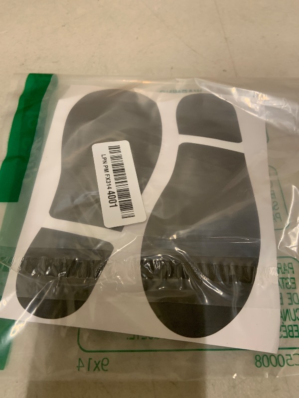 Photo 1 of  Black Footprints 7 Inch Shoe Stickers Floor Stickers Decals Feet Distance Floor Wall Stairs for Class Instruction Sign Party Decor Guide