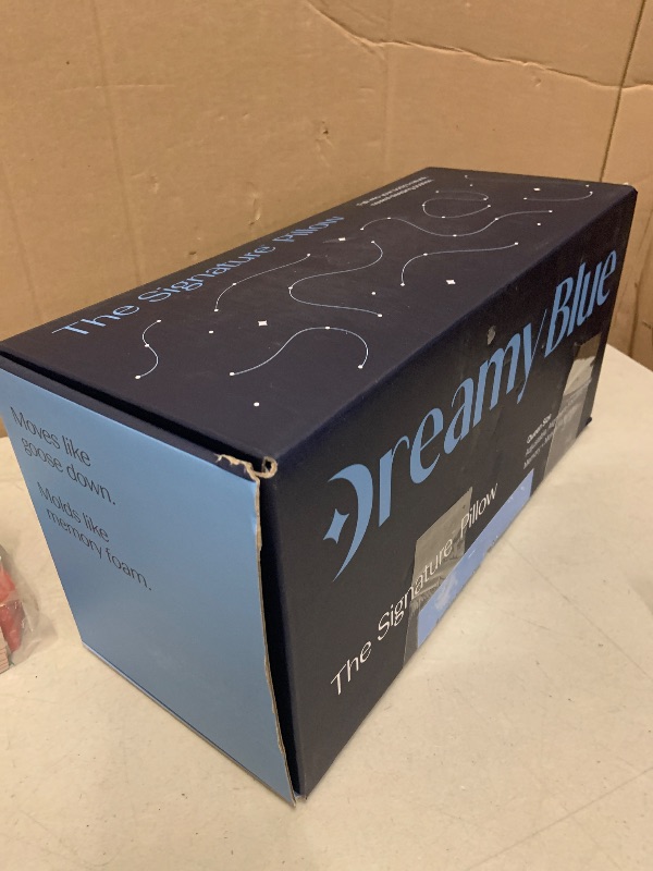 Photo 1 of DreamyBlue Signature Pillow w/Adjustable Loft • Shredded Memory Foam Fill • Neutral Alignment for Side, Back, and Stomach Sleepers • Washable Bamboo Rayon Cover • CertiPUR-US Certified Foam (Queen)