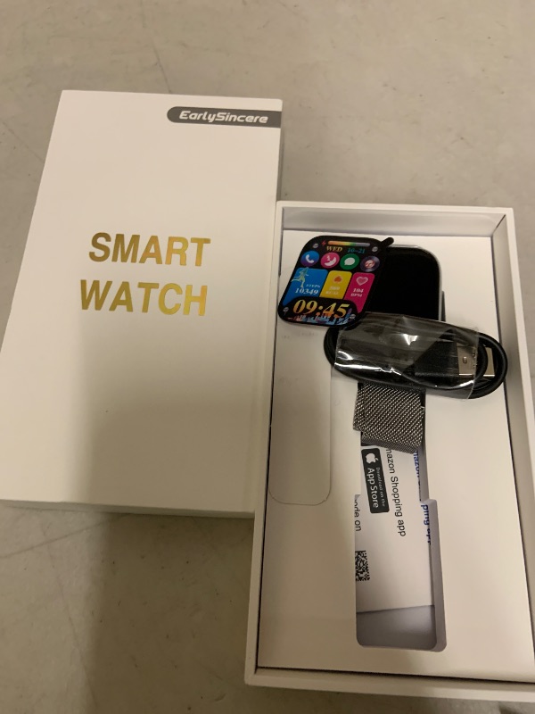 Photo 1 of 2.06" AMOLED Smart Watch with Blood Pressure, 118 Sports Modes, Fitness Activity Tracker for Men Women, Heart Rate Sleep SpO2 and Stress Monitor, IP68 Waterproof, Ideal Gift, Android iPhone Compatible