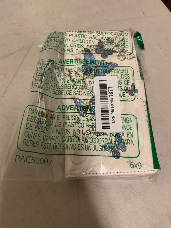 Photo 1 of UEEBAI Wallet Case for iPhone 16 Pro Max, PU Leather Phone Cover Kickstand RFID Blocking Flip Case Card Slots Wrist Strap Relief Engraved Pattern Magnetic Closure Flower Folio Wallet, Blue Butterfly