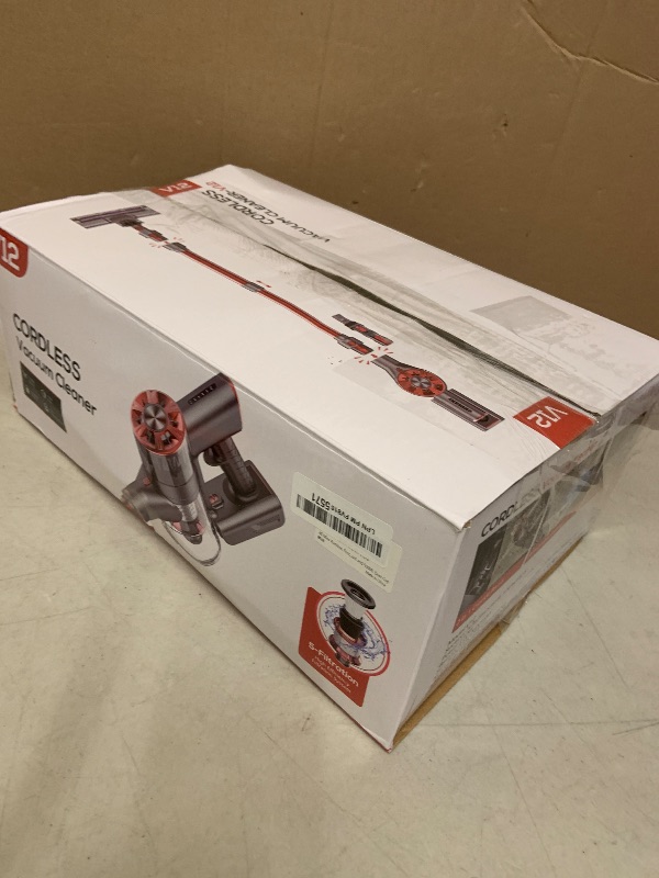 Photo 1 of Comvtu Cordless Vacuum Cleaner for Home, 80,000PRM Powerful 4 in 1 Lightweight Stick Vacuum with 2 Adjustable Suctions, Max 40 Mins Runtime, 2600mAh Rechargeable Vacuum Cleaners (Rave Red)