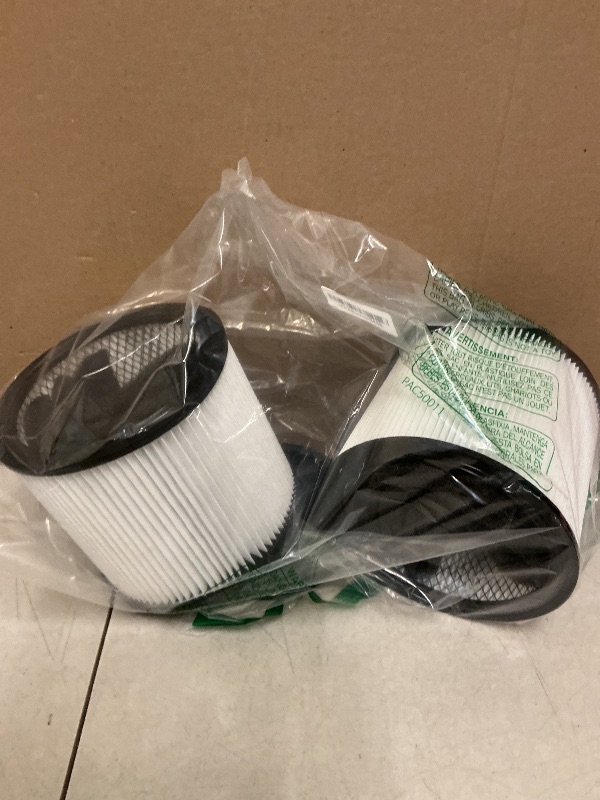 Photo 1 of 2 Pack 90304 Replacement Filter Compatible with Shop Vac 90304 90350 90333 90585 Wet Dry Vac Cartridge Filter with lids and Filter Foam Sleeve, Fits Most 5 Gallon and Above Shop Vac Vacuum Cleaners