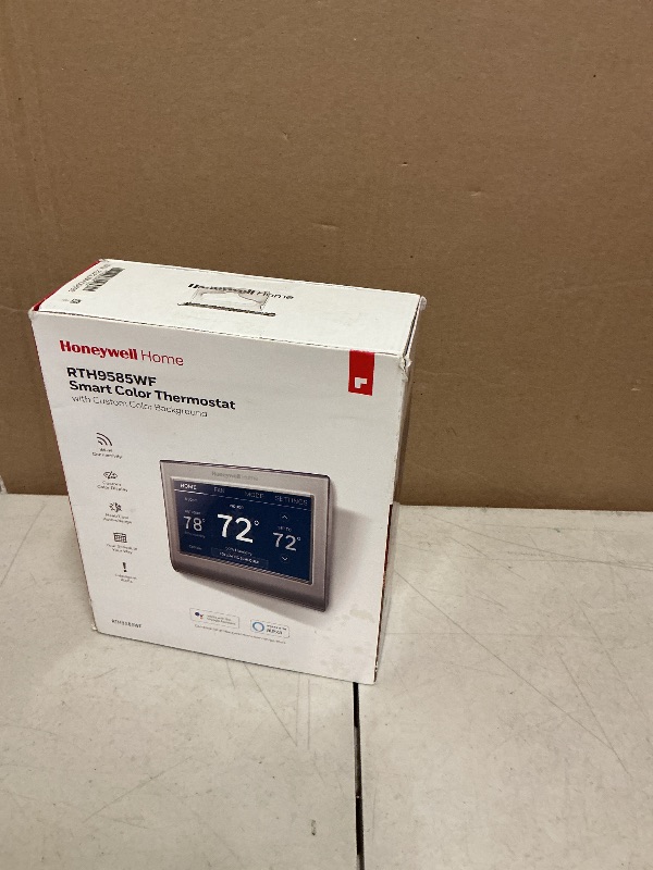Photo 1 of Honeywell Home RTH9585WF1004 Wi-Fi Smart Color Thermostat, 7 Day Programmable, Touch Screen, Energy Star, Alexa Ready, Gray