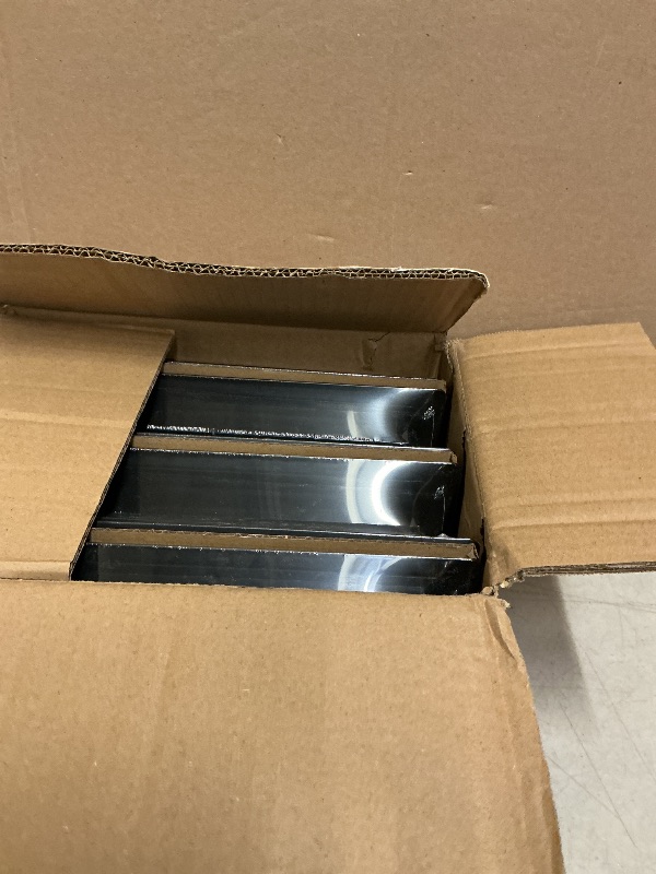 Photo 1 of Floor Register 4x10, Heavy Duty Walkable Steel Floor Vent Covers, Easy Adjust Air Flow Direction Floor Registers, Black Floor Vents, Boston Design Air Vents for Home