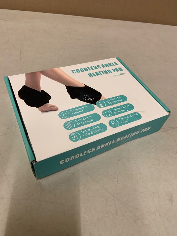 Photo 1 of 2PCS Cordless Ankle Heating Pads, Ankle Massager with Heat FSA Eligible Items List, Rechargeable Heated Foot Brace Wrap, 3 Vibration and Heating Modes, Auto Shut Off