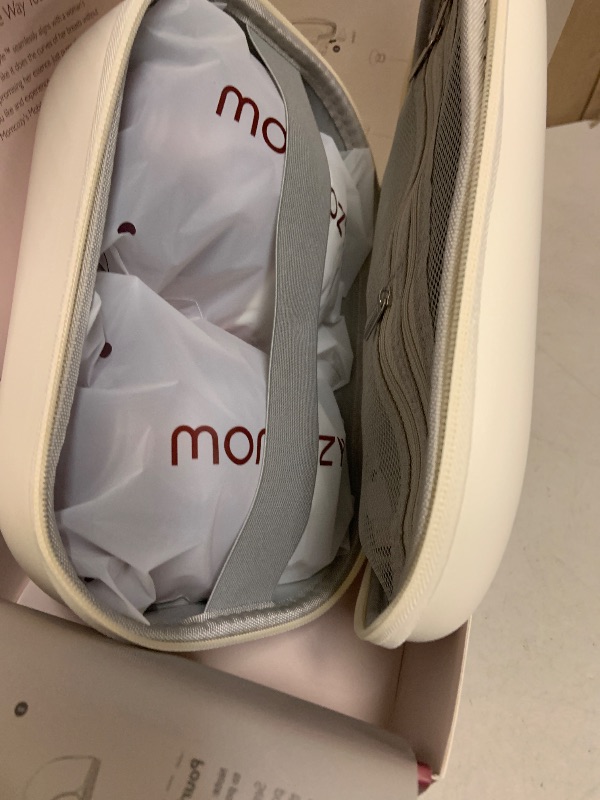 Photo 1 of Momcozy Breast Pump Hands Free Mobile Style | M6, Wearable Breastfeeding Pump Ideal Rhythm for More Milk, DoubleFit Flange More Fit & Discreet with 3 Modes & 9 Levels, 24mm - 2 Pack Cozy Red