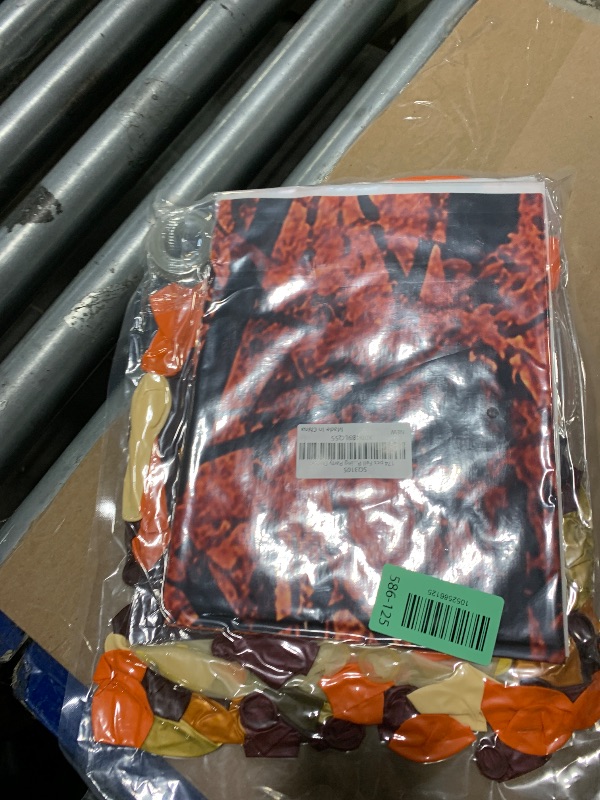 Photo 1 of 174 pcs Fall Party Decorations - Fall Thanksgiving Balloon Garland Arch Kit with Orange Burgundy Red Balloons Maple Leaf Pine Cone Foil Balloon Fall Backdrop for Harvest Thanksgiving Party Decor