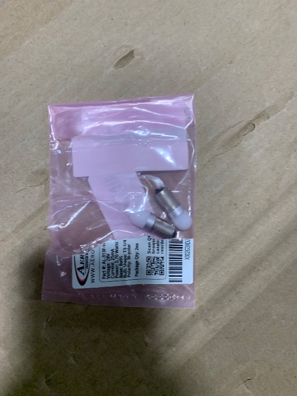 Photo 1 of #313 Miniature Bayonet Bulb LED Replacement (2-Pack) | 28vdc | Ba9s Base | Bulb Shape: T3 1/4 | Replaces Bulb Numbers: 313 1818 1819 1820 1820BTS 1829 1843 1864 1873 757 1437 (2-Pack; Warm White)