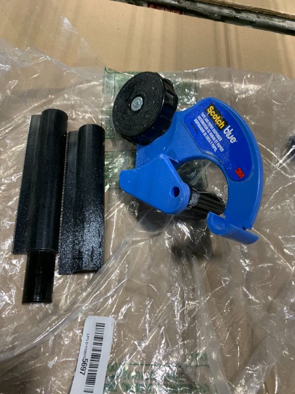Photo 1 of *** USED *** ScotchBlue Painter's Tape and Paper Dispenser, Applies Masking Paper with Painter’s Tape to Protect and Cover Surfaces, Tape Dispenser Includes Plastic Blade, Fits 12 Inch Masking Paper