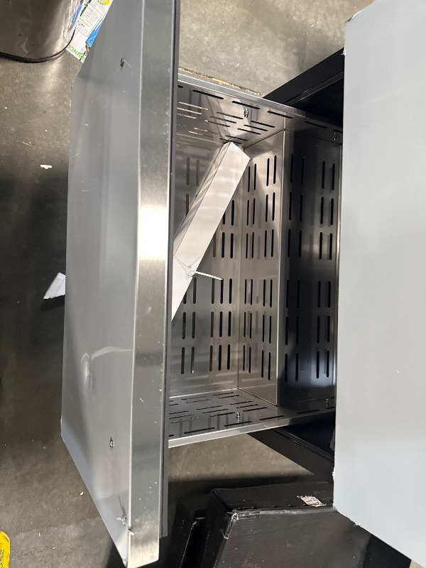 Photo 1 of **SMALL DENT ON THE BOTTOM DOOR** COWSAR Under Counter Double Drawer Refrigerator, 24 Inch Weather Proof Outdoor Beverage Fridge, Built-in Stainless Steel Beverage Cooler, 145 Cans for Kitchen & Commercial, Silver