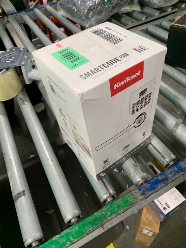 Photo 1 of **PLEASE READ NOTES**Kwikset SmartCode 917 Keypad Keyless Entry Contemporary Residential Electronic Lever Lock Deadbolt Alternative with Halifax Door Lever and SmartKey Security, Polished Chrome