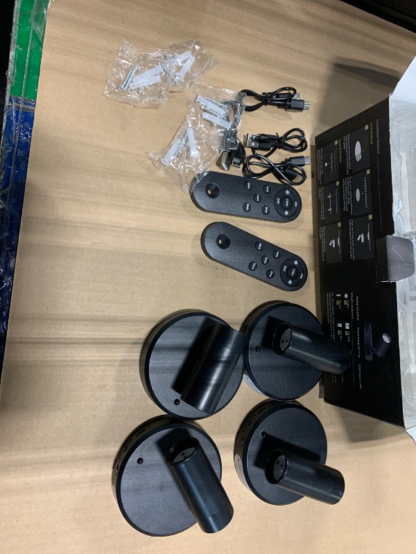 Photo 1 of EZVALO Spotlights Indoor with Remote,5500mAh Rechargeable Picture Lights, Wireless LED Uplighting with Timer?Dimmable, 3CCT,Mini Plant Spot Lights for Painting,Artwork,Accent Lighting(4Pack-Black)