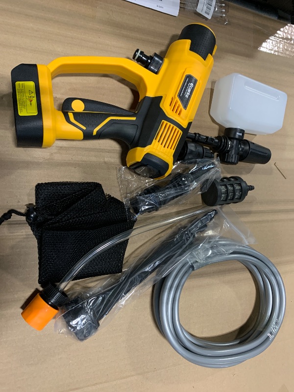 Photo 1 of *** NO BATTERY *** Cordless Pressure Washer Compatible with DeWalt 20V Battery, Ecarke 800 PSI Portable Handheld Power Washer with 6-in-1 Nozzle Foam Cannon for Car Floor Fence Wall Cleaning (Tool only)