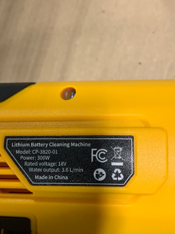 Photo 1 of *** NO BATTERY *** Cordless Pressure Washer Compatible with DeWalt 20V Battery, Ecarke 800 PSI Portable Handheld Power Washer with 6-in-1 Nozzle Foam Cannon for Car Floor Fence Wall Cleaning (Tool only)