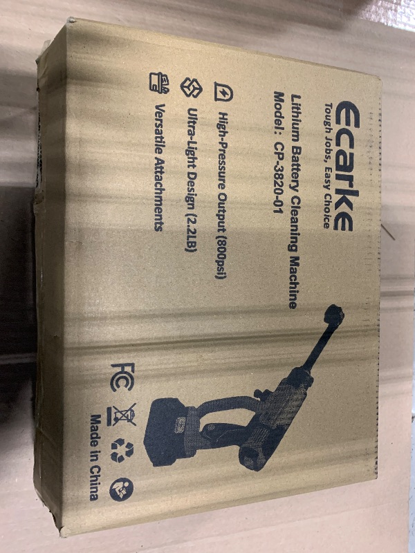 Photo 1 of *** NO BATTERY *** Cordless Pressure Washer Compatible with DeWalt 20V Battery, Ecarke 800 PSI Portable Handheld Power Washer with 6-in-1 Nozzle Foam Cannon for Car Floor Fence Wall Cleaning (Tool only)