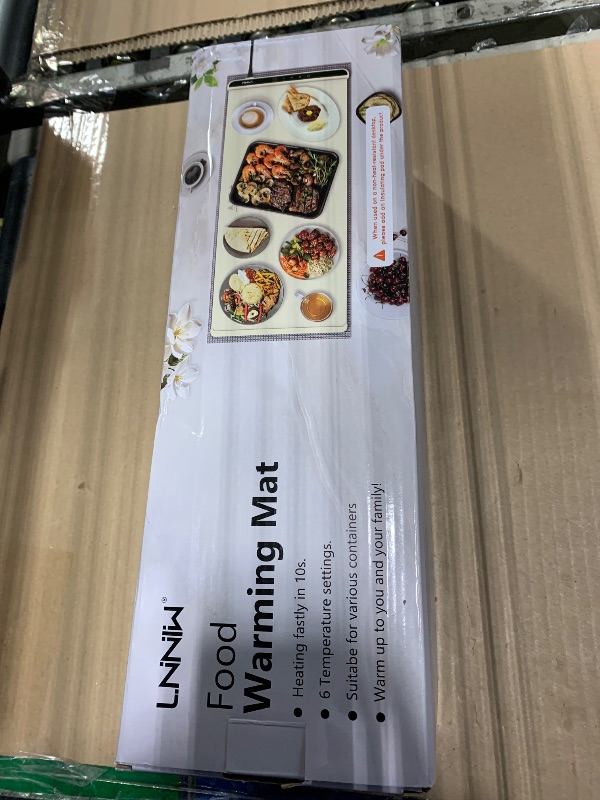 Photo 1 of *** NO POWER ADAPTER *** Extra Large Food Warming Mat with Heat-Resistant Pad, 36X15 Inch, 6 Temperature & 6 Timer Settings, Child Lock Safety, Fits More Dishes for Family Dinners and Parties