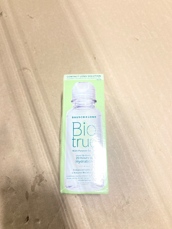 Photo 1 of *** only 1 bottle*** Biotrue Contact Solution, Multi-Purpose Lens Solution for Soft Lenses, Cleans, Disinfects, Removes Protein Build-Up, Dirt & Debris, Hydrates, Stores & Conditions Contacts, 2 Fl Oz