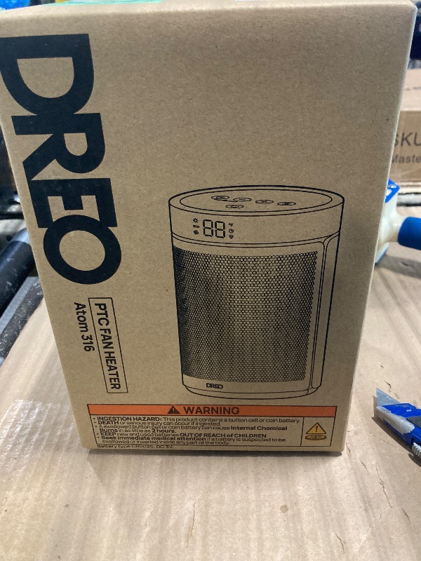 Photo 1 of ***missing cable*** power button damaged*** Dreo Space Heater, Portable Electric Heaters for Indoor Use with Thermostat and Remote, 2024 Upgraded, Digital Display, 12H Timer, 5 Mode, 1500W PTC Ceramic Fast Safety Heat for Office Bedroom Home
