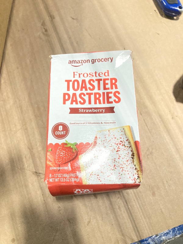 Photo 1 of ***exp date oct 2026*** Amazon Grocery, Frosted Toaster Pastries, Strawberry, 13.5 Oz, 8 Ct (Previously Amazon Fresh, Packaging May Vary)