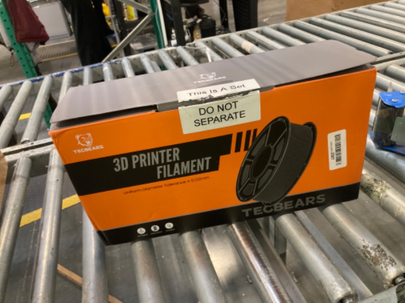 Photo 1 of **ONLY 2**
TECBEARS PETG Filament 1.75mm, 3D Printer Filament PETG Black Bundle, Strong Toughnes, 4 * 1KG(1320M) Filament High Precision, Dimensional Accuracy ±0.02mm, 4 Packs of Black