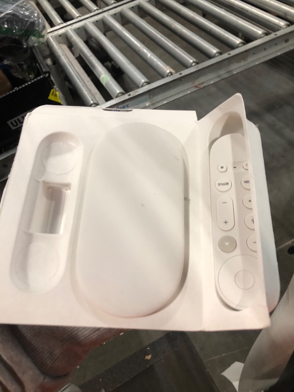 Photo 1 of ****MISSING CHARGER***Google TV Streamer 4K - Fast Streaming Entertainment on Your TV with Voice Search Remote - Watch Movies, Shows, Live TV, and Netflix in 4K HDR - Smart Home Control - 32 GB of Storage - Porcelain