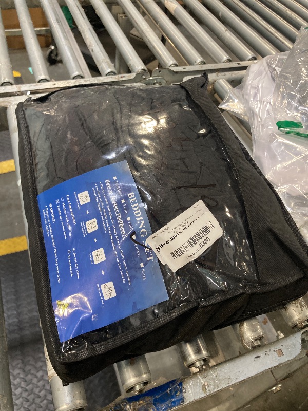 Photo 1 of *****BLACK COLOR***** SIMILAR MODEL**** WeCozy 7 Pcs Queen Size Comforter Set with 2 Pillowcases & 2 Shams, Urban Modern Fashion Bedding for Kids and Adults, Bed in a Bag with Flat Fitted Sheet