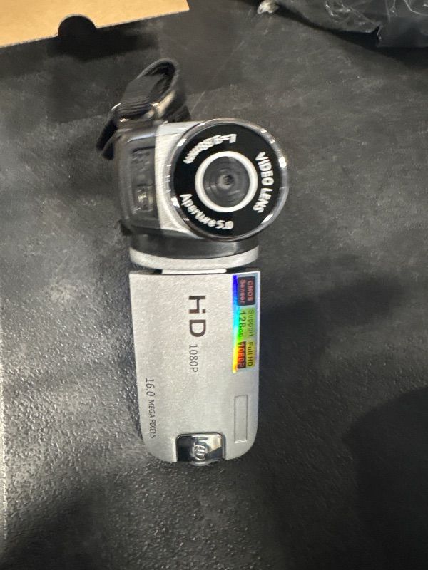 Photo 1 of **TURNS ON**
Diyeeni 1080P Digital Camera for Photography, 16MP Vlogging Camera 16X Digital Zoom Digital Camera with 2.4in 360° Flip Screen, Compact Travel Camera for Teens Adult Beginner Kids (Silver)