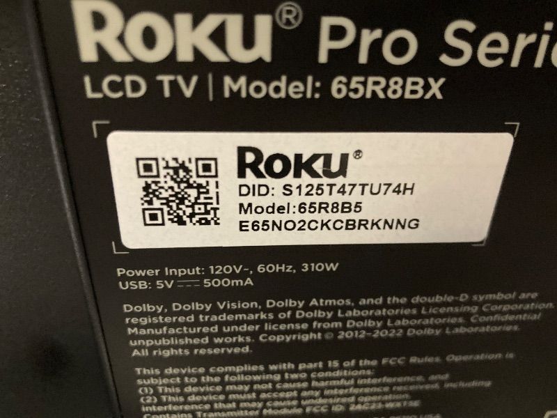 Photo 3 of Roku Smart TV – 65-Inch Pro Series 4K QLED RokuTV with Backlit Roku Voice Remote Pro, Dolby Vision IQ, 120Hz Refresh Rate – Live Local News, Sports, Gaming