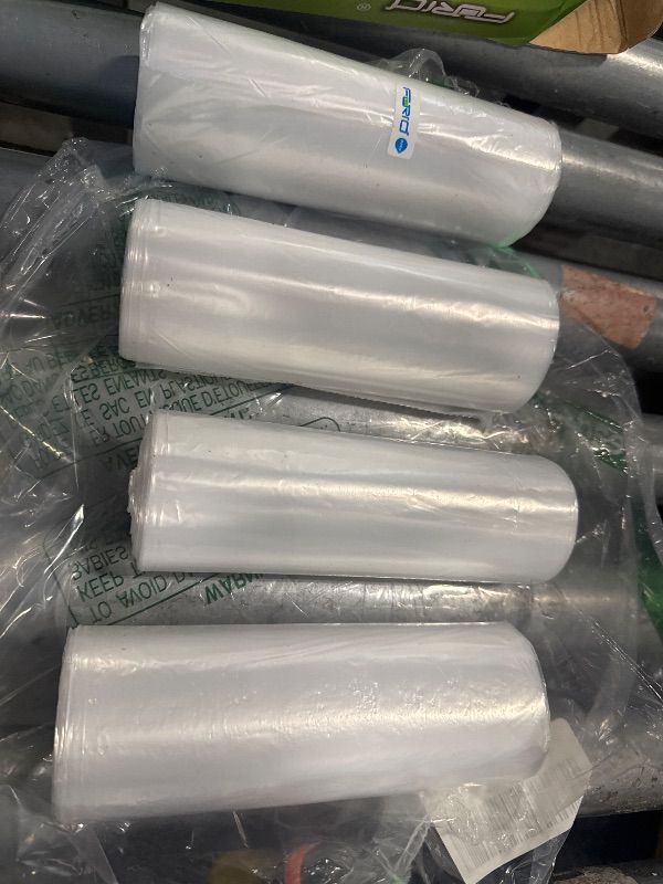 Photo 1 of ** MISSING A ROLL **** FORID 13 Gallon Trash Bags - Clear Plastic Garbage Bags Medium Tall Trash Can Liners for Kitchen Office Home Waste Bins Unscented One Box with 5 Roll 110 Count 55 Liter - Thick & Durable Trash Bag
