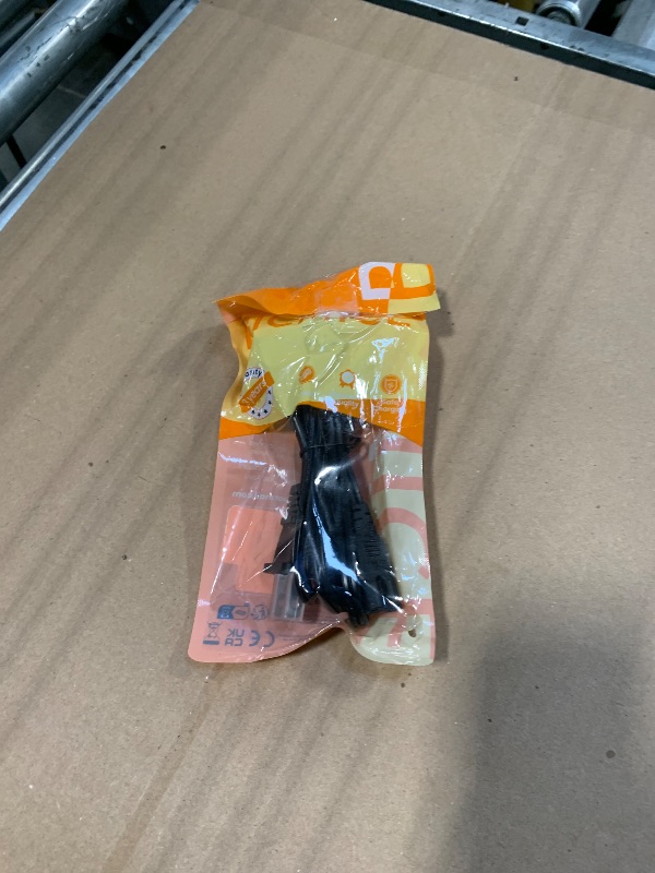 Photo 1 of [UL Listed] 6ft 18AWG 7A 125V AC Power Cord 2 Prong Cable Non Polarized (NEMA 1-15P to IEC-320-C7)