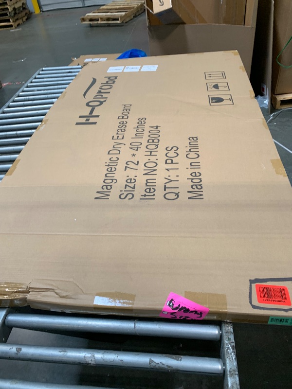 View 2 of ** MINOR DENT** H-Qprobd Dry Erase Board for Wall 72"x40" Aluminum Presentation Magnetic Whiteboard with Long Pen Tray, Wall-Mounted White Board for School, Office and Home