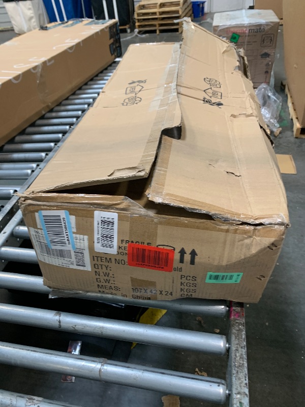 Photo 1 of  **Factory Sealed** Gold Rectangular Chandelier 40 Inch-10-Light Luxury Crystal Pendant Lighting for Dining Room, Kitchen Island & Bar-Adjustable Height, Flush Mount Ceiling Fixture,Premium Lighting Fixture(Gold, L-40")