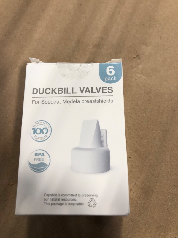 Photo 1 of [6-Count] Papablic Duckbill Valves for Spectra and Medela, Replaceable Duckbill Valves for Spectra S1 Spectra S2 valves and Medela Pump in Style, BPA/DEHP Free White