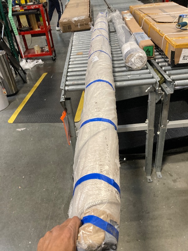 Photo 1 of **ROUND AREA RUG**Loloi Magnolia Home by Joanna Gaines Junie Collection JUE-06 Lagoon/Natural 9'-6" x 9'-6", .38" Pile Height,