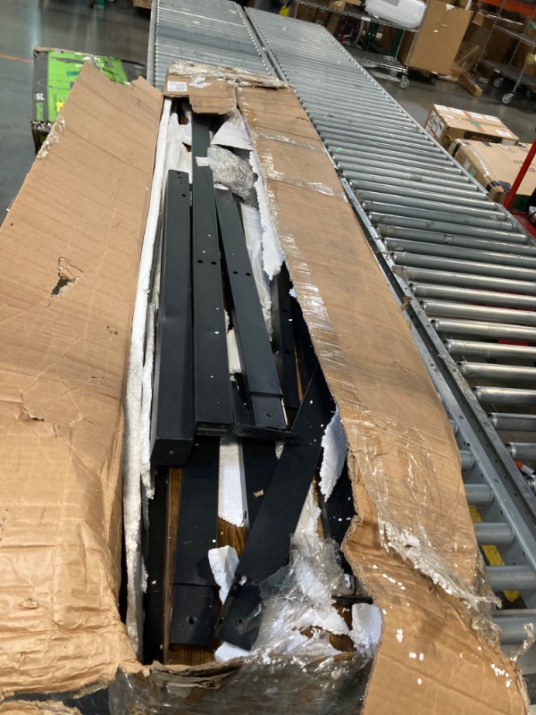 Photo 1 of **ASSEMBLY INSTRUCTIONS INCLUDED**  Tribesigns 6FT Rectangle Conference Table, 70.87L x 33.46W x 29.92H Inches Meeting Table for Conference Room, Wood Office Executive Desk with Strong Metal Frame for 6 People, Brown