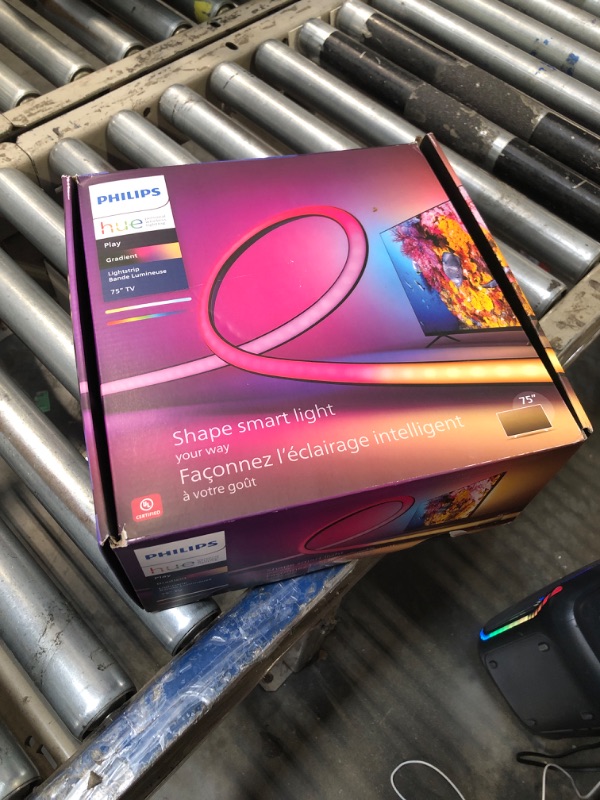 Photo 1 of Philips Hue 75" Smart Light Strip - White and Color Ambiance LED Color-Changing TV Backlight - Sync with Television, Music, Gaming - Requires Bridge and Sync Box