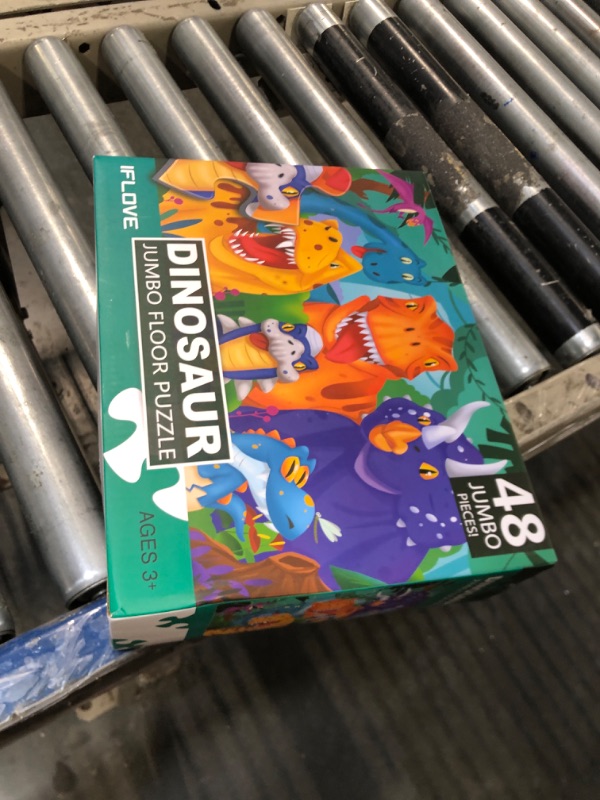 Photo 1 of **UNKNOWN MISSING PIECES**Jumbo Floor Puzzle for Kids Dinosaur Jigsaw Large Puzzles 48 Piece Ages 3-6 for Toddler Children Learning Preschool Educational Intellectual Development Toys 4-8 Years Old Easter Gift for Boy and Girl